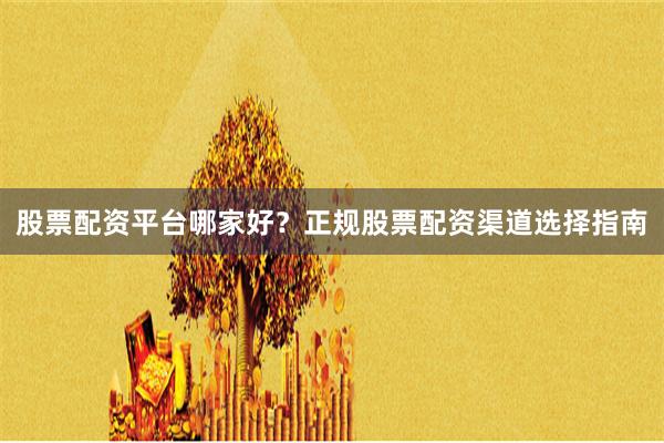 股票配资平台哪家好？正规股票配资渠道选择指南